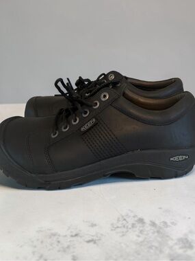 KEEN Men's Austin Black Leather Casual Oxford Shoes Size 13 1002990